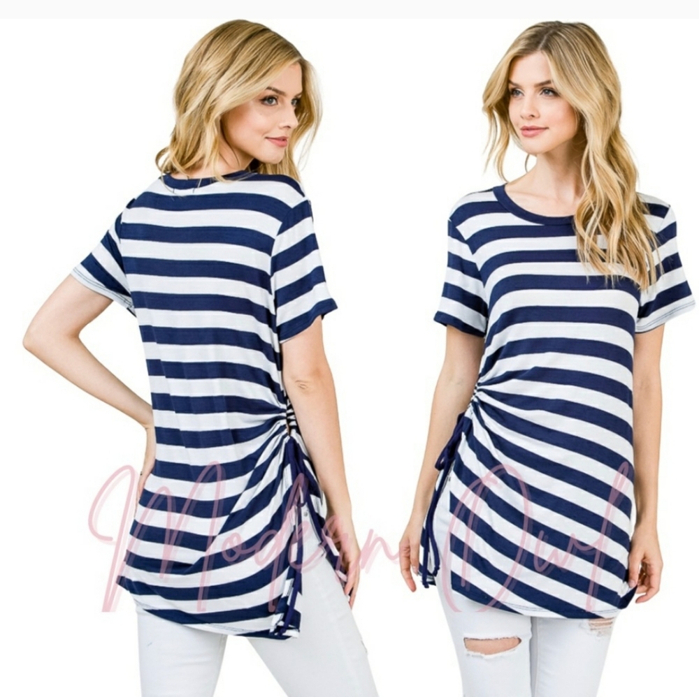 🌻NEW Side tie short sleeves top